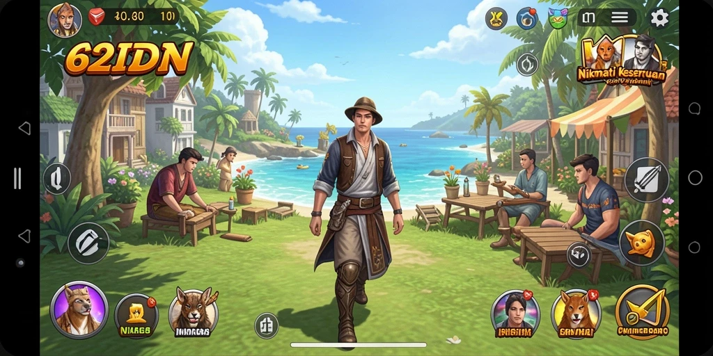 Screenshot gameplay 62IDN yang menampilkan suasana permainan Casual yang seru.