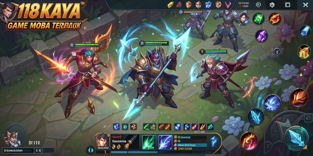 Tampilan gameplay seru dalam 918KAYA dengan aksi pertarungan tim.