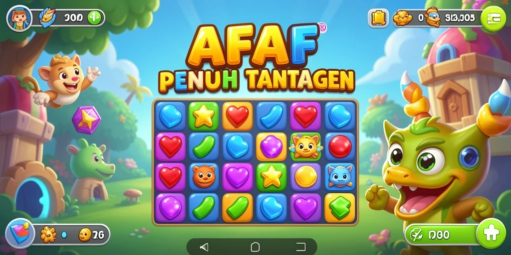 Tampilan gameplay AFAF yang menarik dengan level yang menantang.