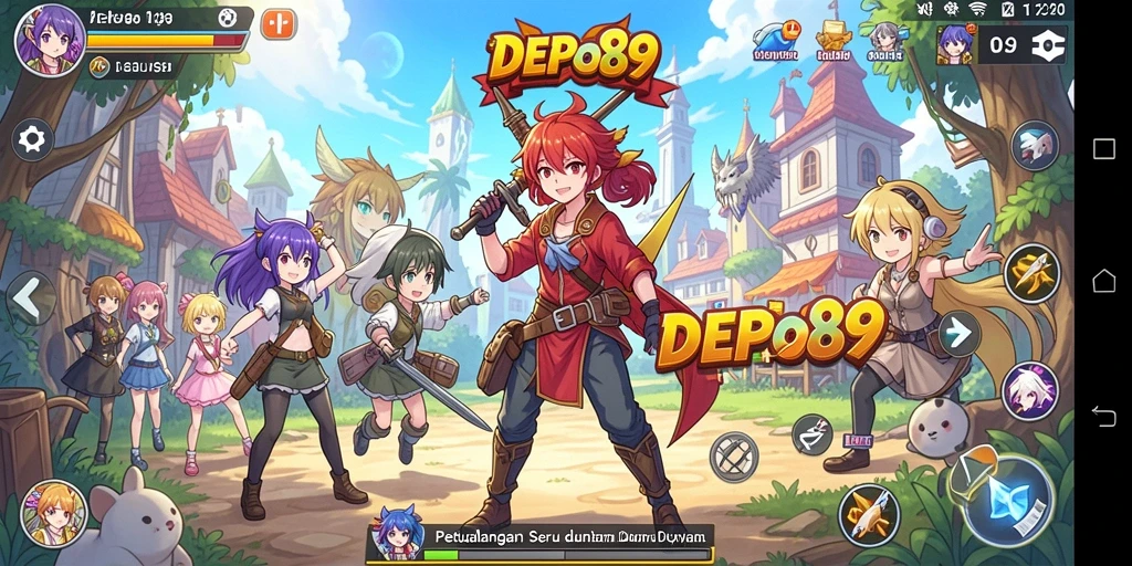 Screenshot utama DEPO89 menampilkan aksi seru dalam gameplay Anime.