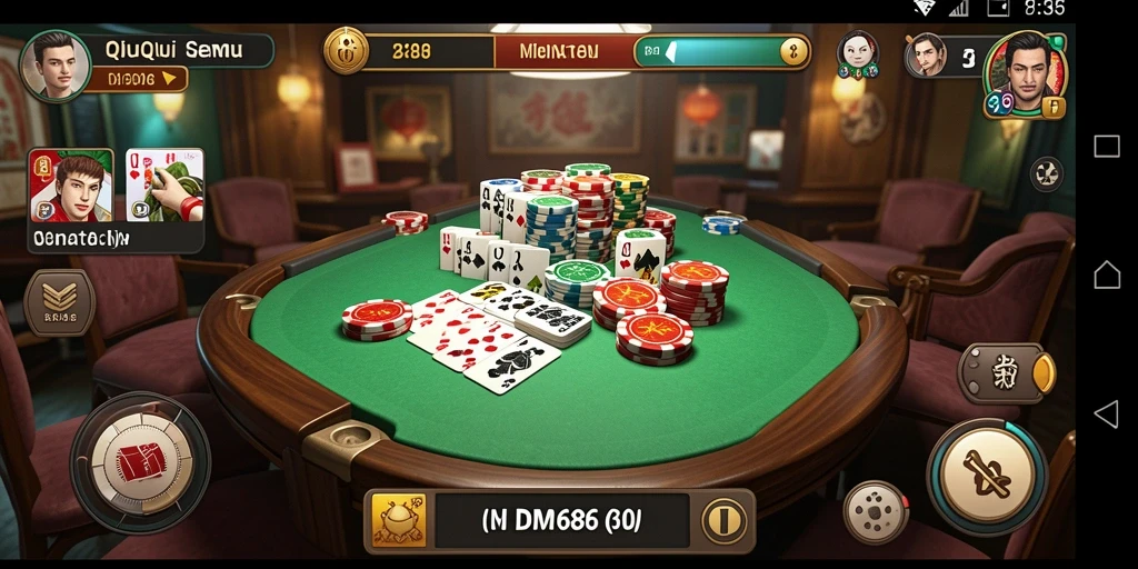 Tampilan gameplay seru QiuQiu di DMD686.