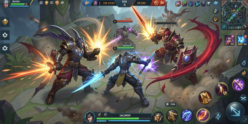 Tampilan seru dari pertarungan MOBA di GACOR305.