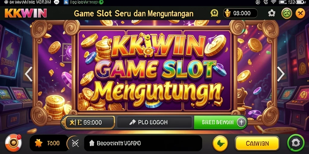 Screenshot gameplay KKWIN menunjukkan antusiasme bermain Slot yang seru.
