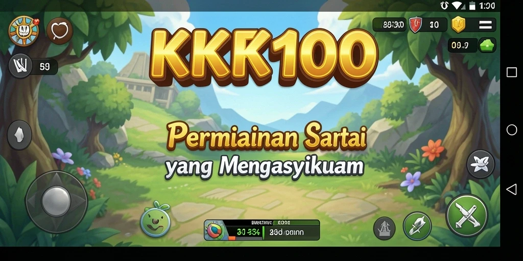 Tampilan gameplay KPK100 yang penuh warna dan menyenangkan.