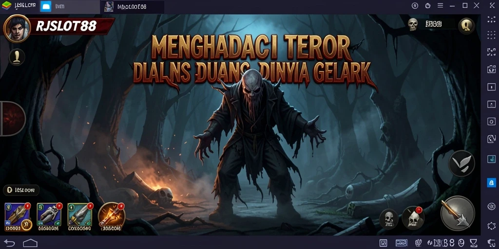 Screenshot dari gameplay RJSLOT88 yang penuh ketegangan dan kengerian.