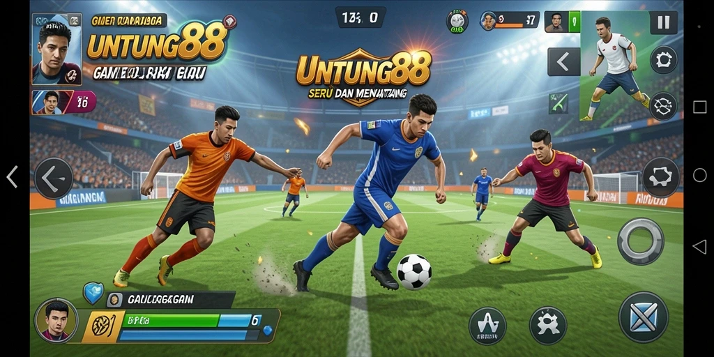 Tampilan gameplay olahraga yang menarik dan penuh aksi.